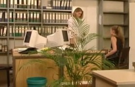 russian office lesbians thrusting bananas and cucumbers