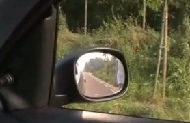 euro babe getting fucked on a roadside.